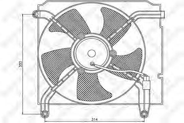 Вентилятор, охлаждение двигателя STELLOX 29-99251-SX