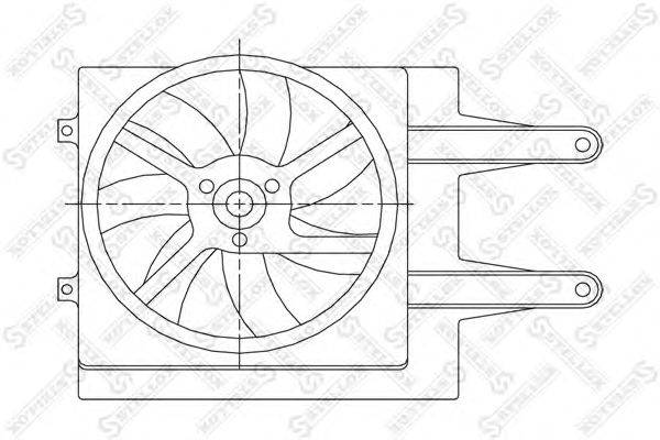 Вентилятор, охлаждение двигателя STELLOX 29-99258-SX