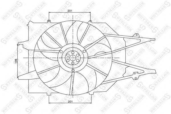 Вентилятор, охлаждение двигателя STELLOX 2999263SX