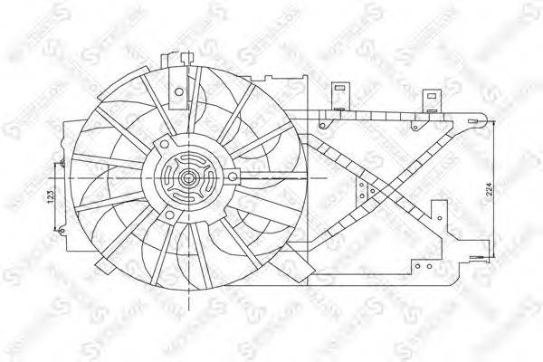 Вентилятор, охлаждение двигателя STELLOX 29-99269-SX