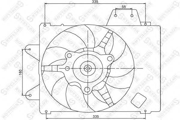 Вентилятор, охлаждение двигателя STELLOX 29-99296-SX
