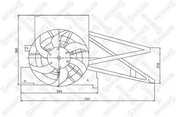 Вентилятор, охлаждение двигателя STELLOX 2999316SX