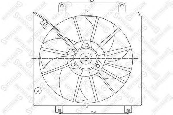 Вентилятор, охлаждение двигателя STELLOX 29-99320-SX