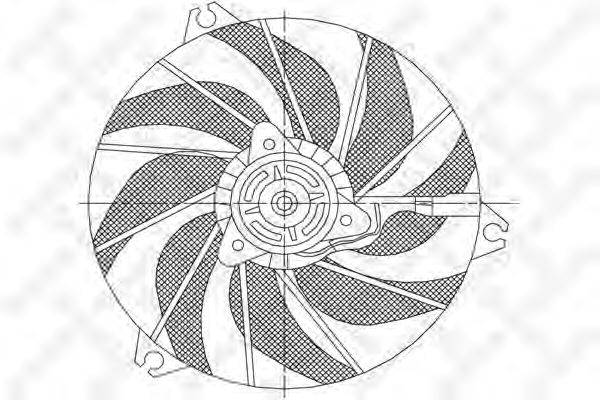 Вентилятор, охлаждение двигателя STELLOX 29-99336-SX