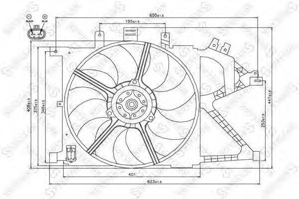 Вентилятор, охлаждение двигателя BEHR_ 8EW351034431