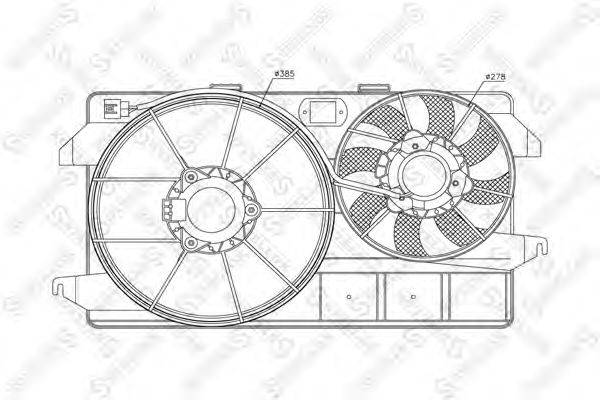 Вентилятор, охлаждение двигателя STELLOX 29-99366-SX