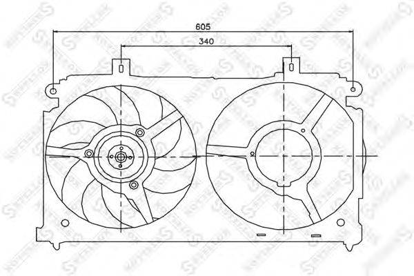 Вентилятор, охлаждение двигателя STELLOX 2999389SX