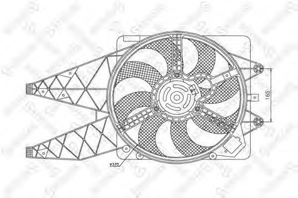 Вентилятор, охлаждение двигателя STELLOX 29-99408-SX