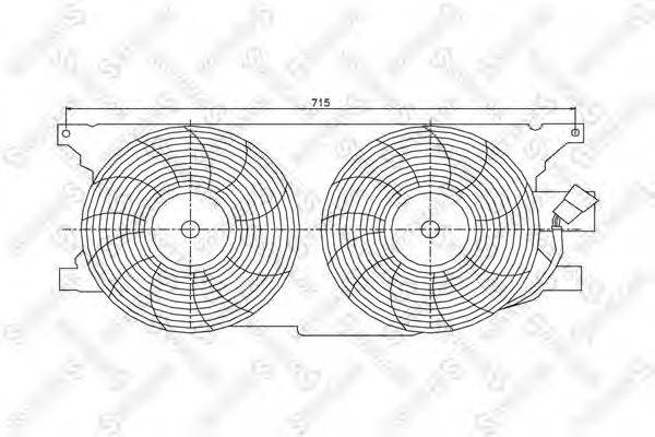 Вентилятор, охлаждение двигателя STELLOX 2999421SX