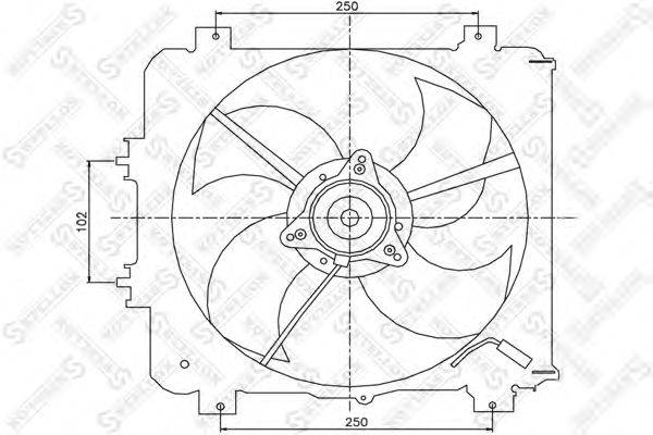 Вентилятор, охлаждение двигателя STELLOX 29-99422-SX