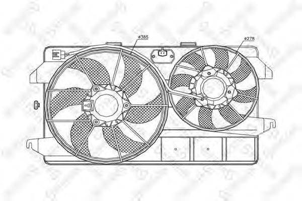 Вентилятор, охлаждение двигателя STELLOX 29-99440-SX