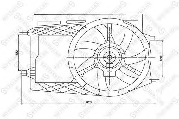 Вентилятор, охлаждение двигателя STELLOX 29-99452-SX