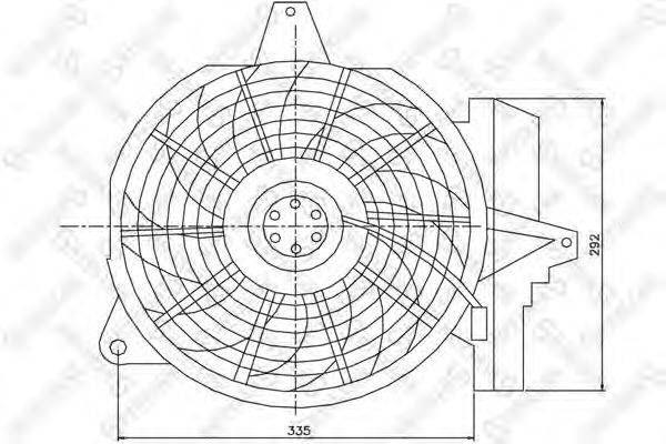 Вентилятор, охлаждение двигателя STELLOX 29-99466-SX