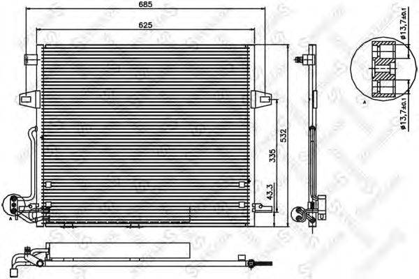Конденсатор, кондиционер STELLOX 10-45582-SX
