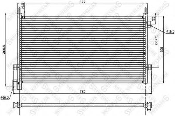 Конденсатор, кондиционер STELLOX 87-28007-SX