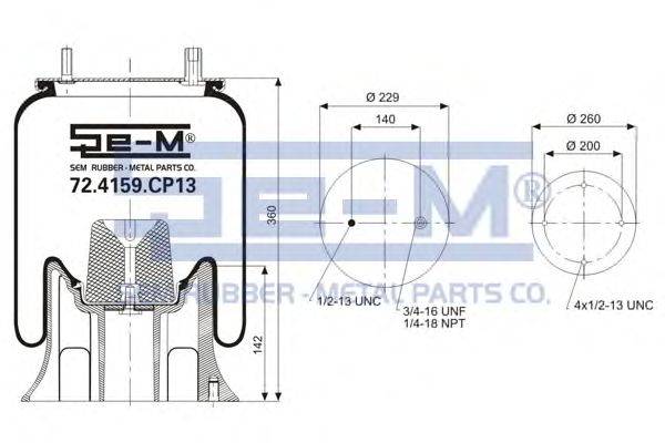 Кожух пневматической рессоры NAVISTAR 1681738C1