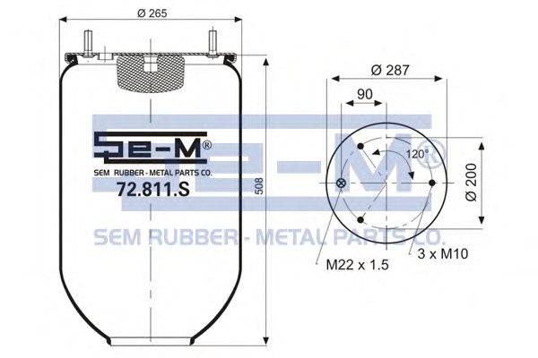 Кожух пневматической рессоры DAF 0 526 823