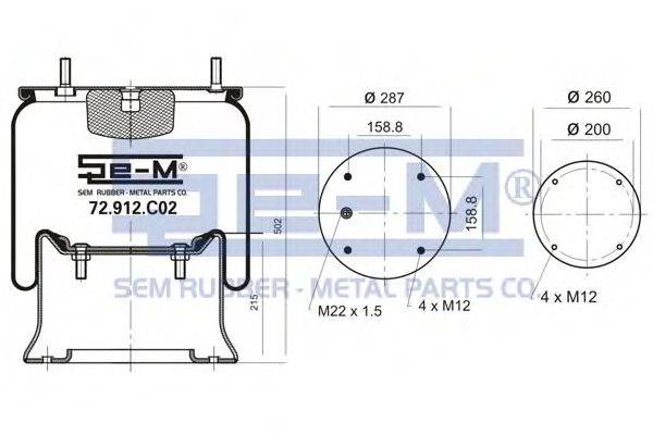 Кожух пневматической рессоры HENDRICKSON 507 782