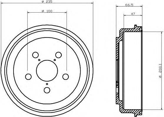 Тормозной барабан HELLA PAGID 60417