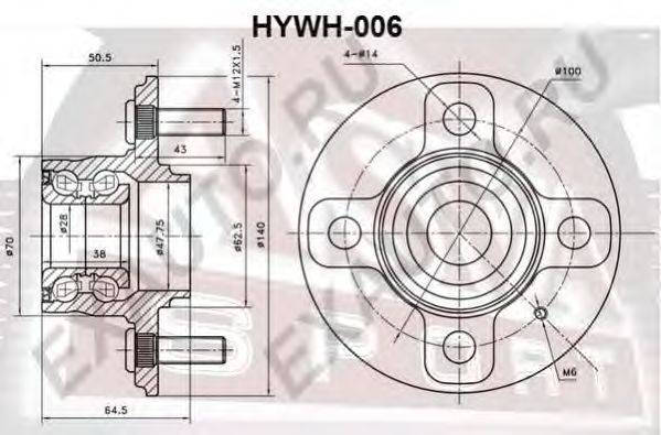 Ступица колеса ASVA HYWH006