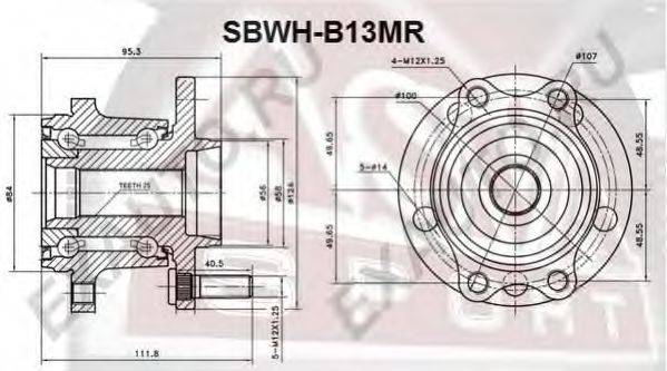 Ступица колеса ASVA SBWH-B13MR