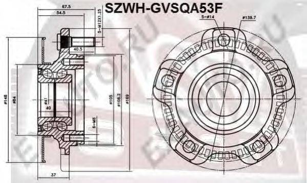 Ступица колеса ASVA SZWHGVSQA53F