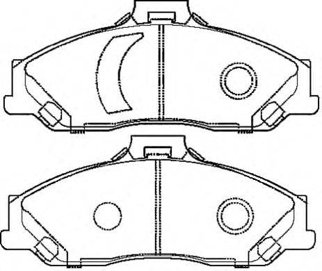 Комплект тормозных колодок, дисковый тормоз CHRYSLER MDB2154