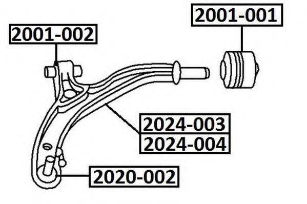 Несущий / направляющий шарнир ASVA 2020002