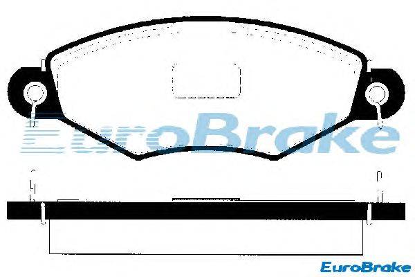 Комплект тормозных колодок, дисковый тормоз EUROBRAKE 5501223735