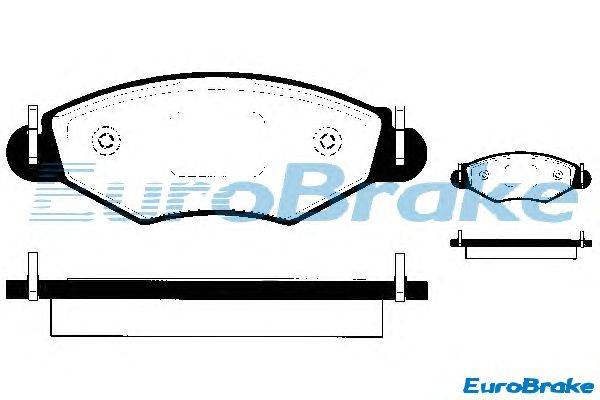 Комплект тормозных колодок, дисковый тормоз EUROBRAKE 5501223739