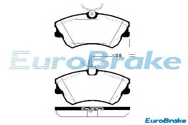 Комплект тормозных колодок, дисковый тормоз EUROBRAKE 5501223933