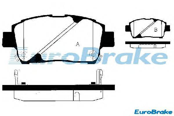 Комплект тормозных колодок, дисковый тормоз EUROBRAKE 5501224552