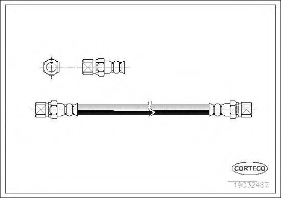 Тормозной шланг CORTECO 19032487