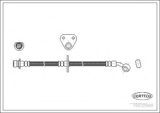 Тормозной шланг CORTECO 19032990