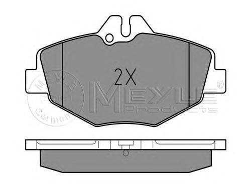 Комплект тормозных колодок, дисковый тормоз MEYLE 02523743201PD