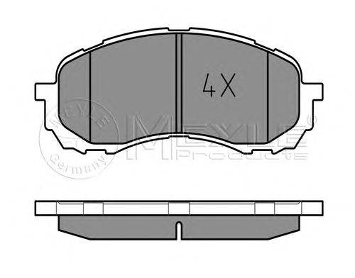 Комплект тормозных колодок, дисковый тормоз MEYLE 0252437217W