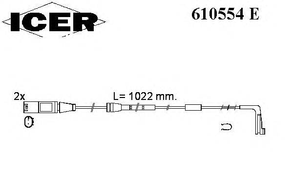 Сигнализатор, износ тормозных колодок ICER 610554 E