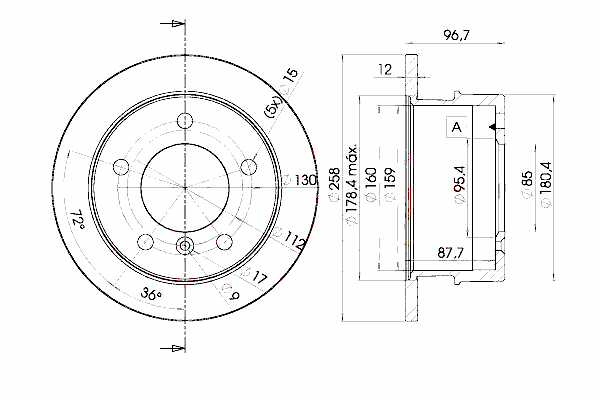 Тормозной диск ICER 78BD0184