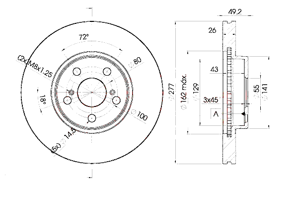 Тормозной диск ICER 78BD0504