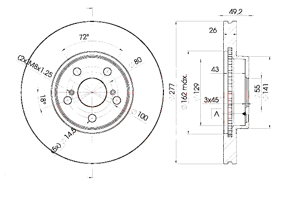 Тормозной диск REMSA 70110