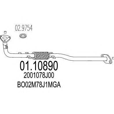 Труба выхлопного газа TIMAX 301077