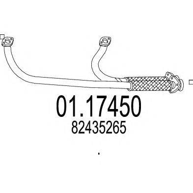 Труба выхлопного газа MTS 01.17450