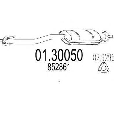 Предглушитель выхлопных газов MTS 01.30050