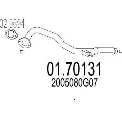 Труба выхлопного газа MTS 01.70131