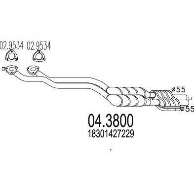 Катализатор MTS 04.3800