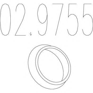 Уплотнительное кольцо, труба выхлопного газа MTS 02.9755