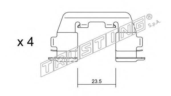 Комплектующие, колодки дискового тормоза TRUSTING KIT.052