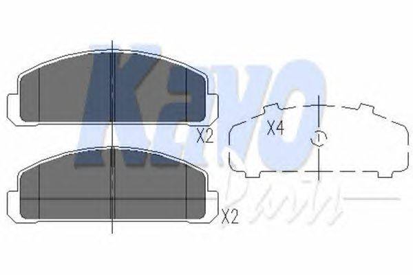 Комплект тормозных колодок, дисковый тормоз KAVO PARTS KBP-4515