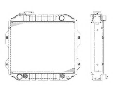 Радиатор, охлаждение двигателя NRF 52258