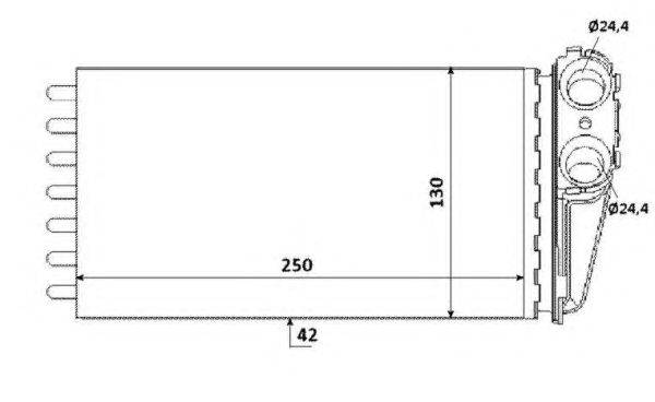 Теплообменник, отопление салона NRF 53560